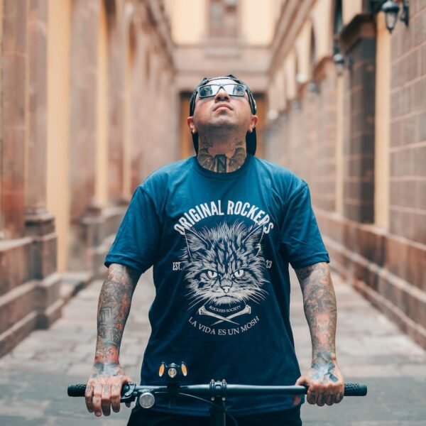 la vida es un mosh original rockers azul
