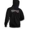 Sudadera negra Agente 33 vista posterior con tipografía clásica en la espalda