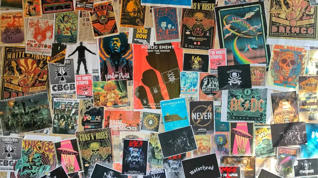 flyers de conciertos de rock de varios artistas